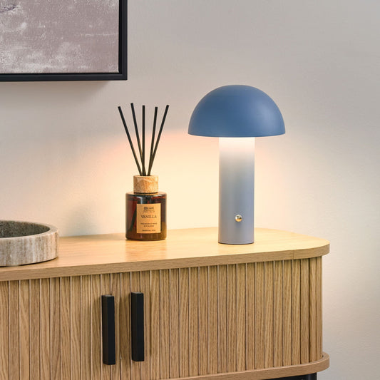 Blue LED Wireless Mushroom Table Lamp