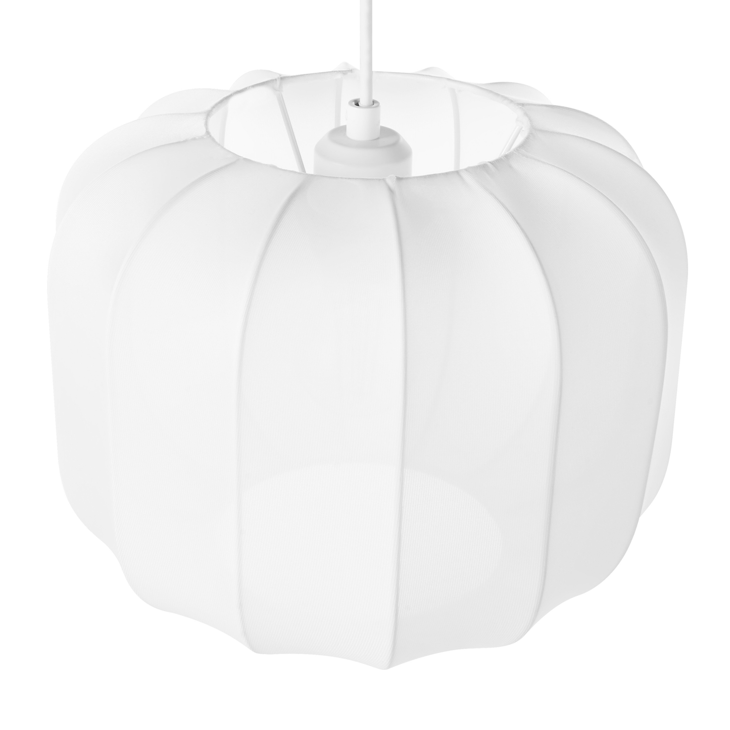Hanging Pendant Lamp White Nylon Shade Modern Minimalist Living Room Light