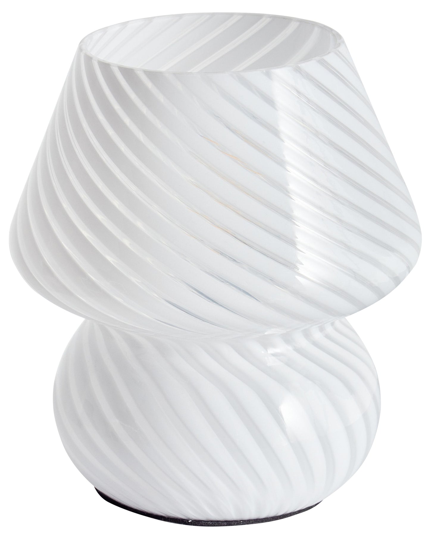 Home Modern Table Lamp Bedside White Glass Round Base With Cable For Elegant Bedrooms