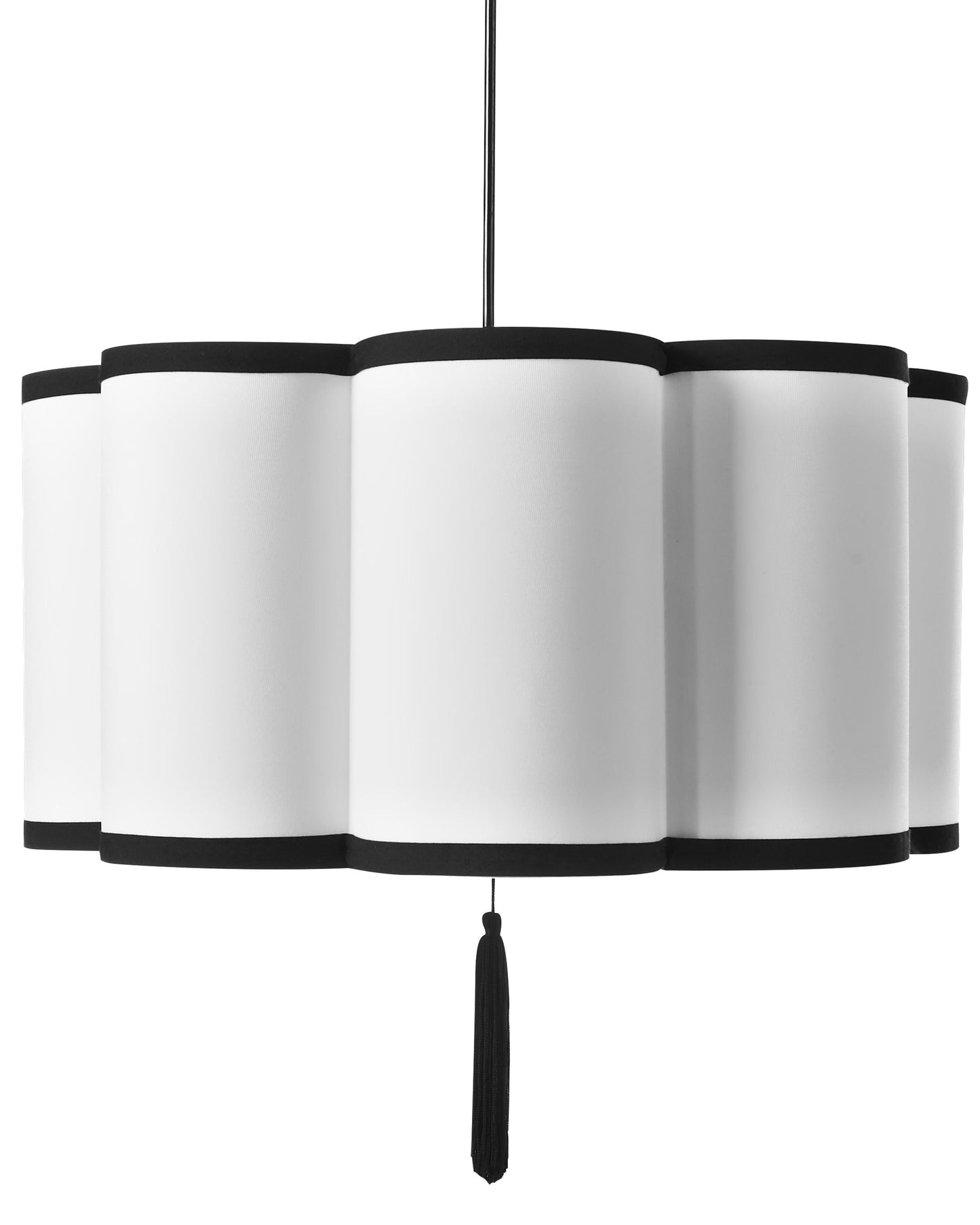 Hanging Pendant Lamp White Nylon Shade Modern Design