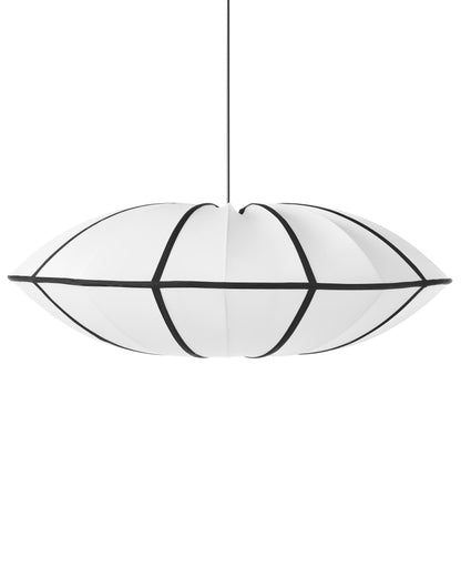 Hanging Pendant Lamp White Nylon Shade Modern Design