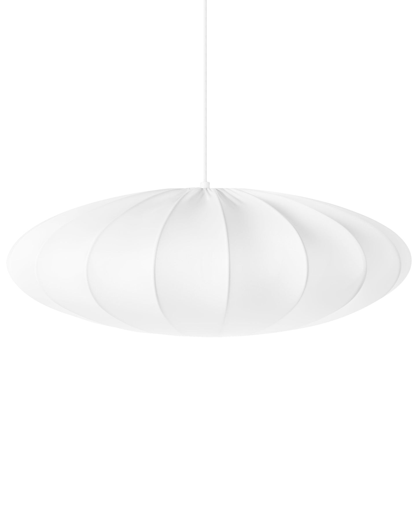 Hanging Pendant Lamp White Nylon Shade Modern Living Light
