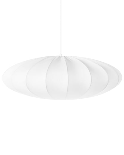 Hanging Pendant Lamp White Nylon Shade Modern Living Light