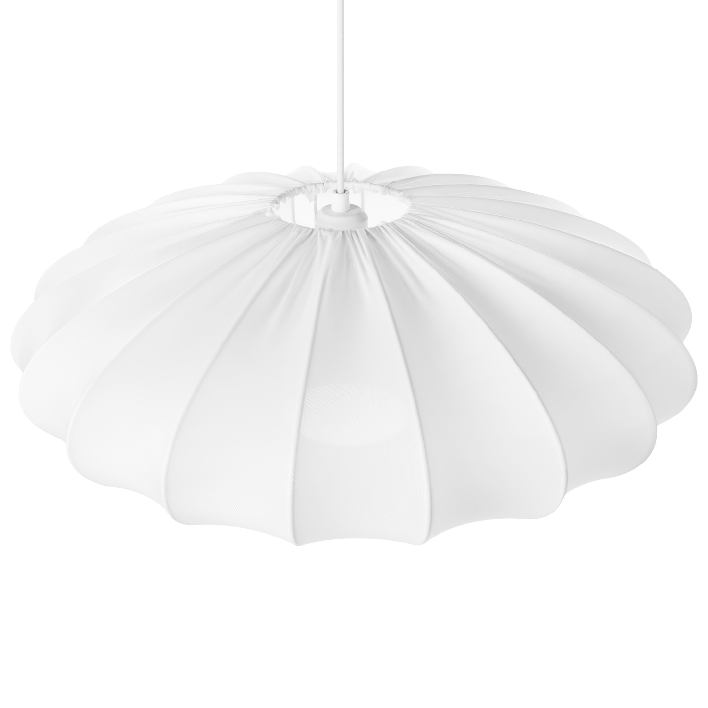 Hanging Pendant Lamp White Nylon Shade Modern Living Light