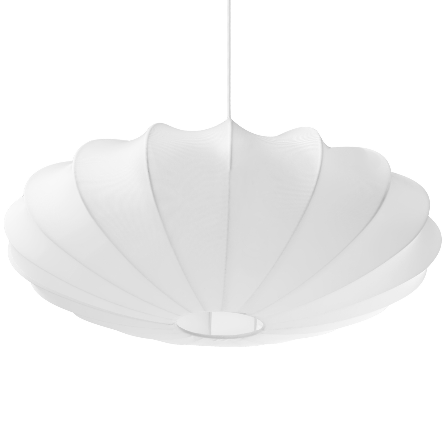 Hanging Pendant Lamp White Nylon Shade Modern Living Light