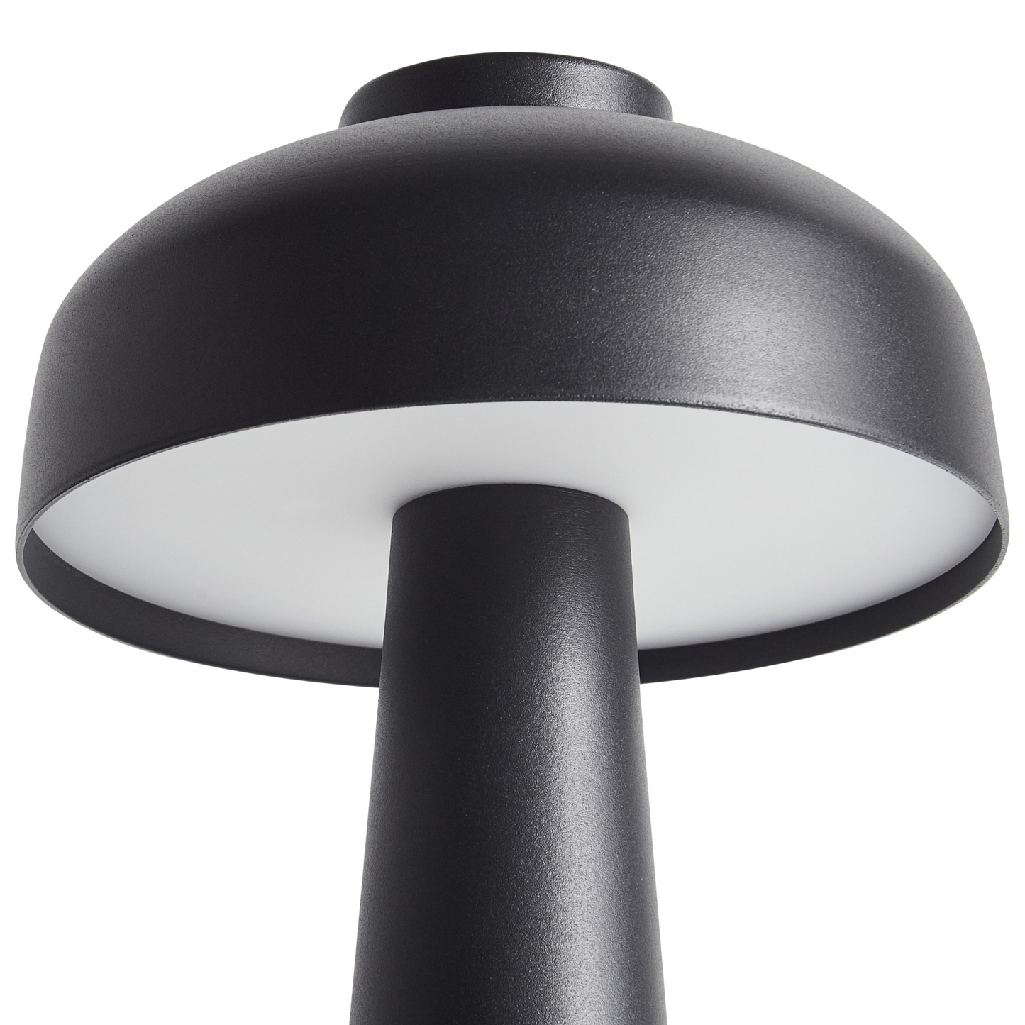 Black LED Wireless Iron Mushroom Table Lamp