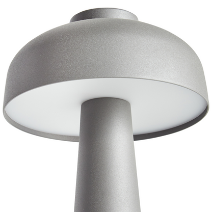 Table Lamp Grey Led Wireless Iron Indoor Mushroom Modern