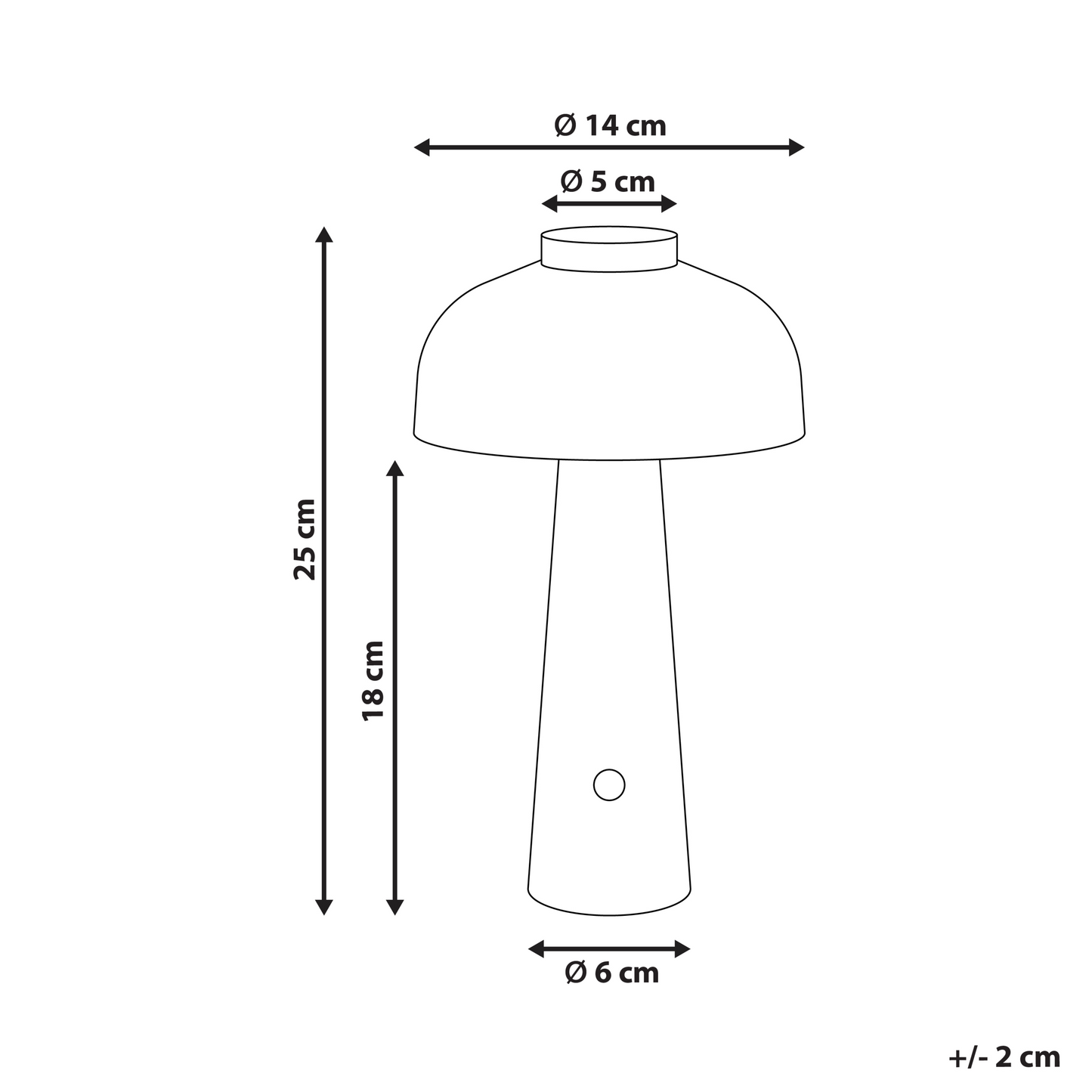 Table Lamp Grey Led Wireless Iron Indoor Mushroom Modern