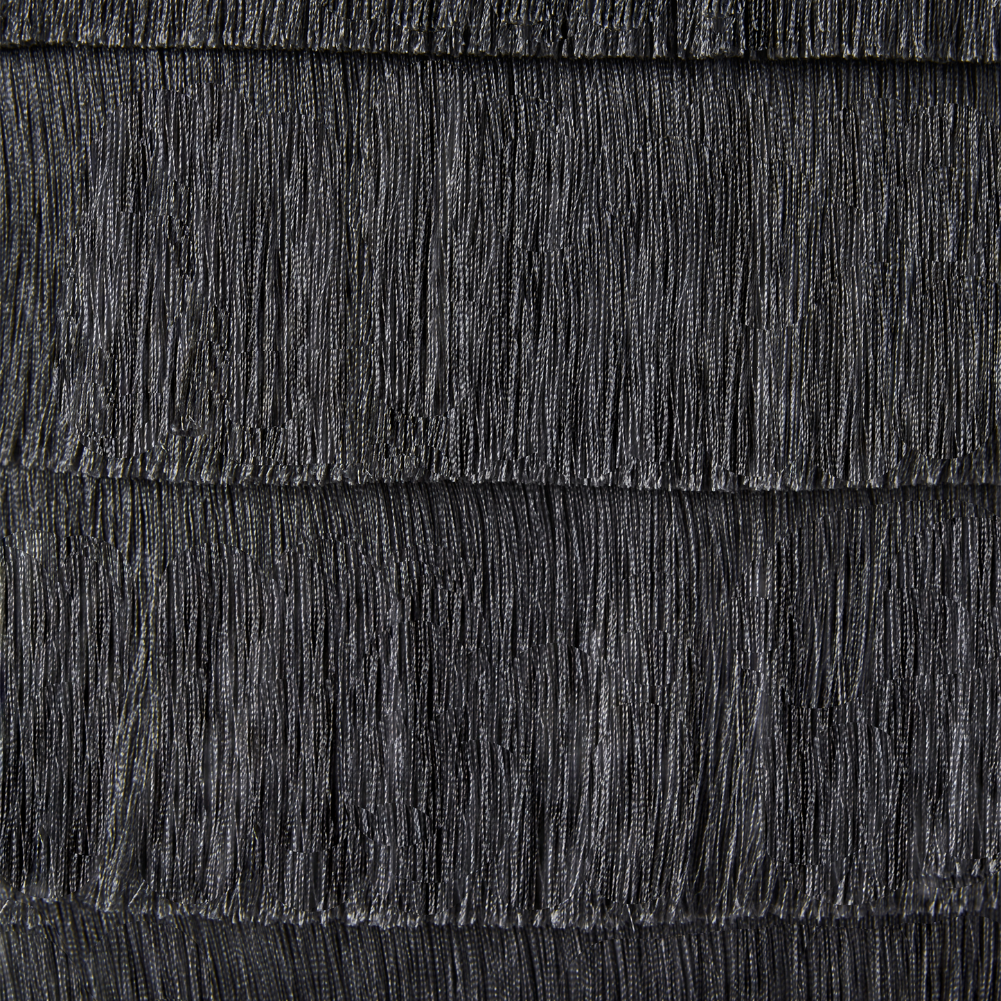 Black Fringe Pendant Lamp With Polyester Fabric Shade