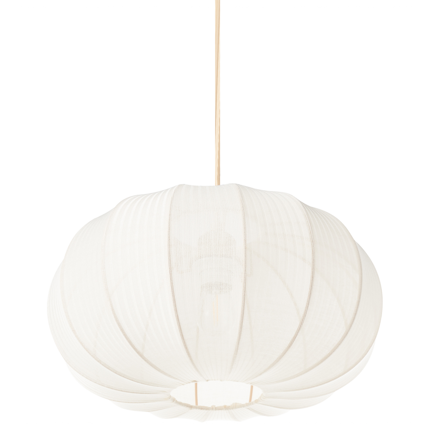 Pendant White Black Nylon Shade