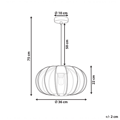 Pendant White Black Nylon Shade