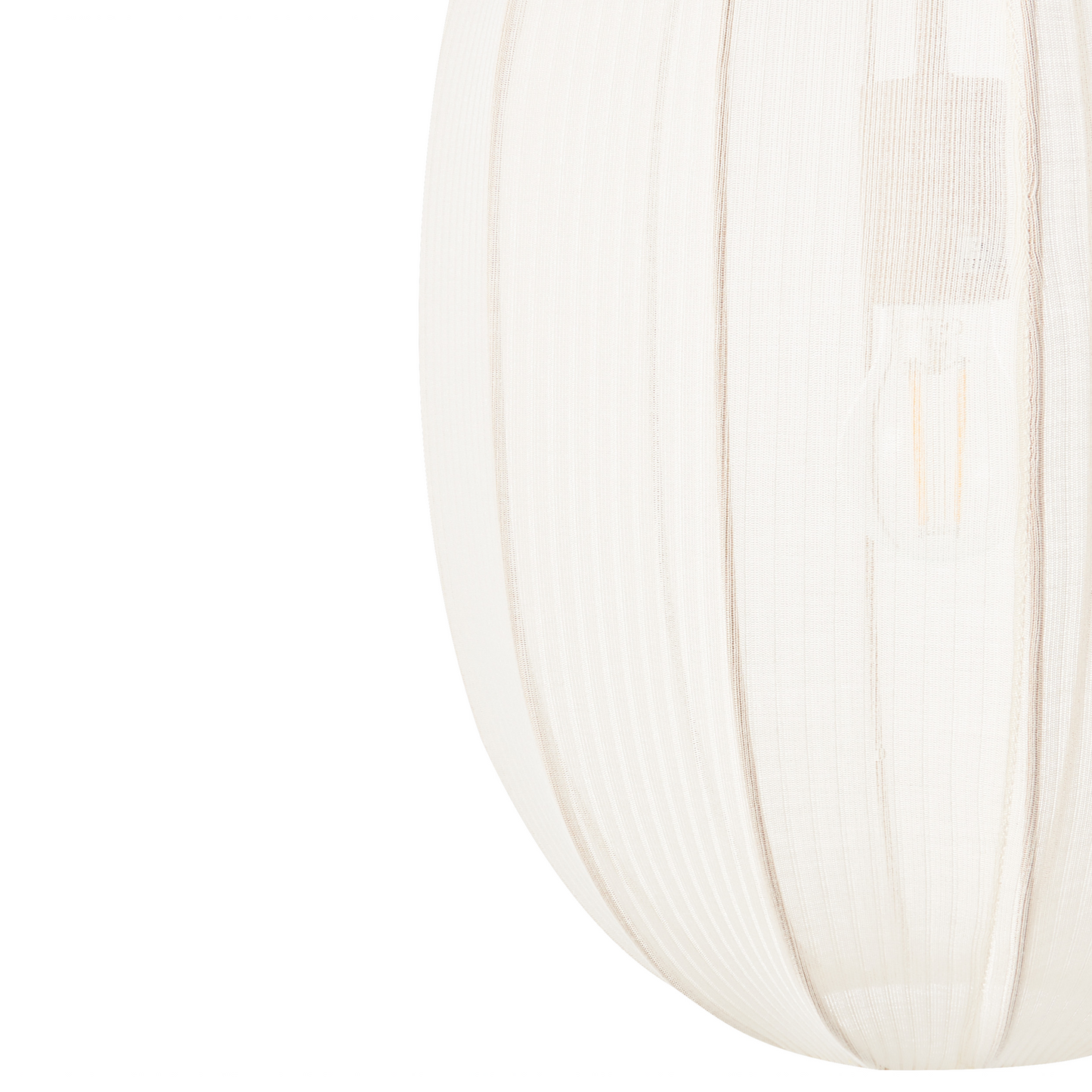 Astra Hanging Pendant Lamp White Nylon Shade Modern Oval Design For Living Room Illumination