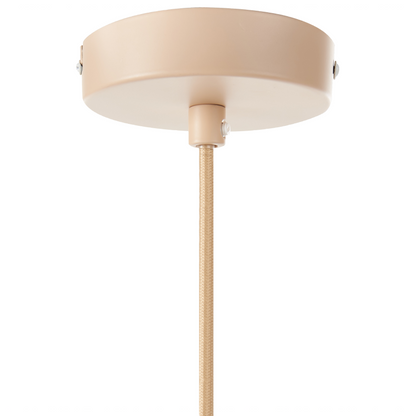 Astra Hanging Pendant Lamp White Nylon Shade Modern Oval Design For Living Room Illumination