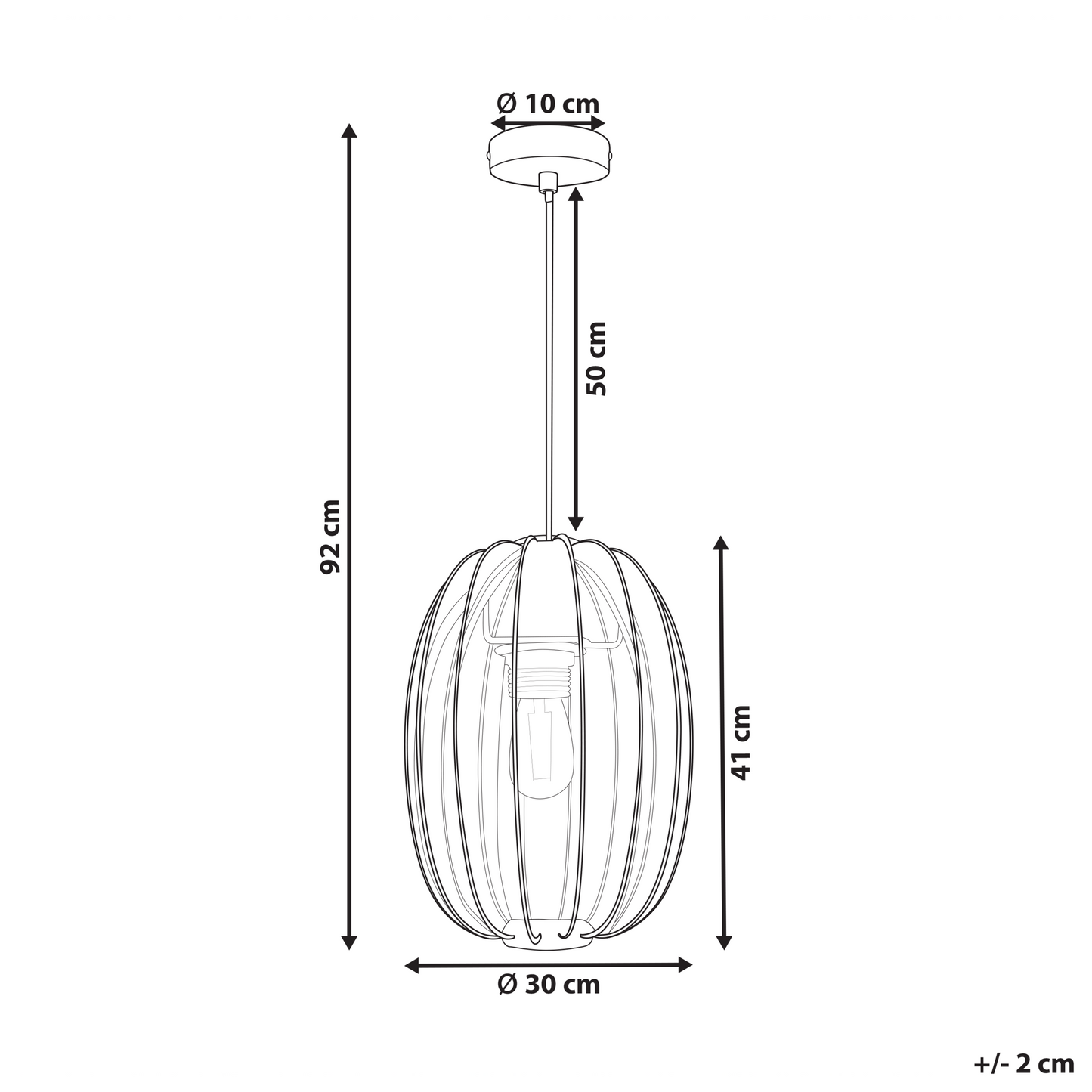 Hanging Pendant Lamp Black Nylon Shade Oval Pleated Diffused Light For Modern Living Rooms