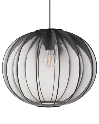 Pendant Lamp Black Nylon Shade Modern Living Room Light