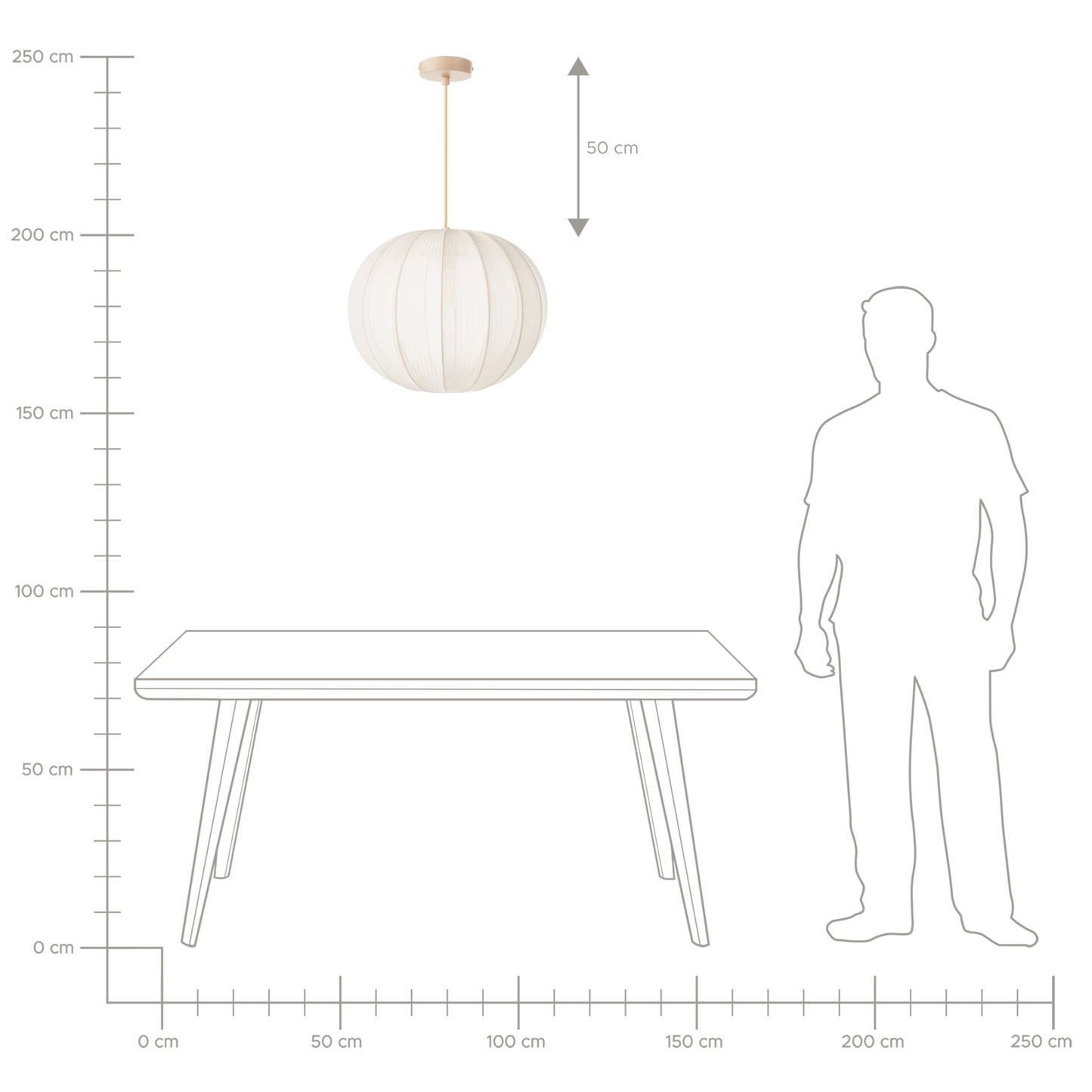 White Nylon Pendant Lamp Pleated Spherical Shade