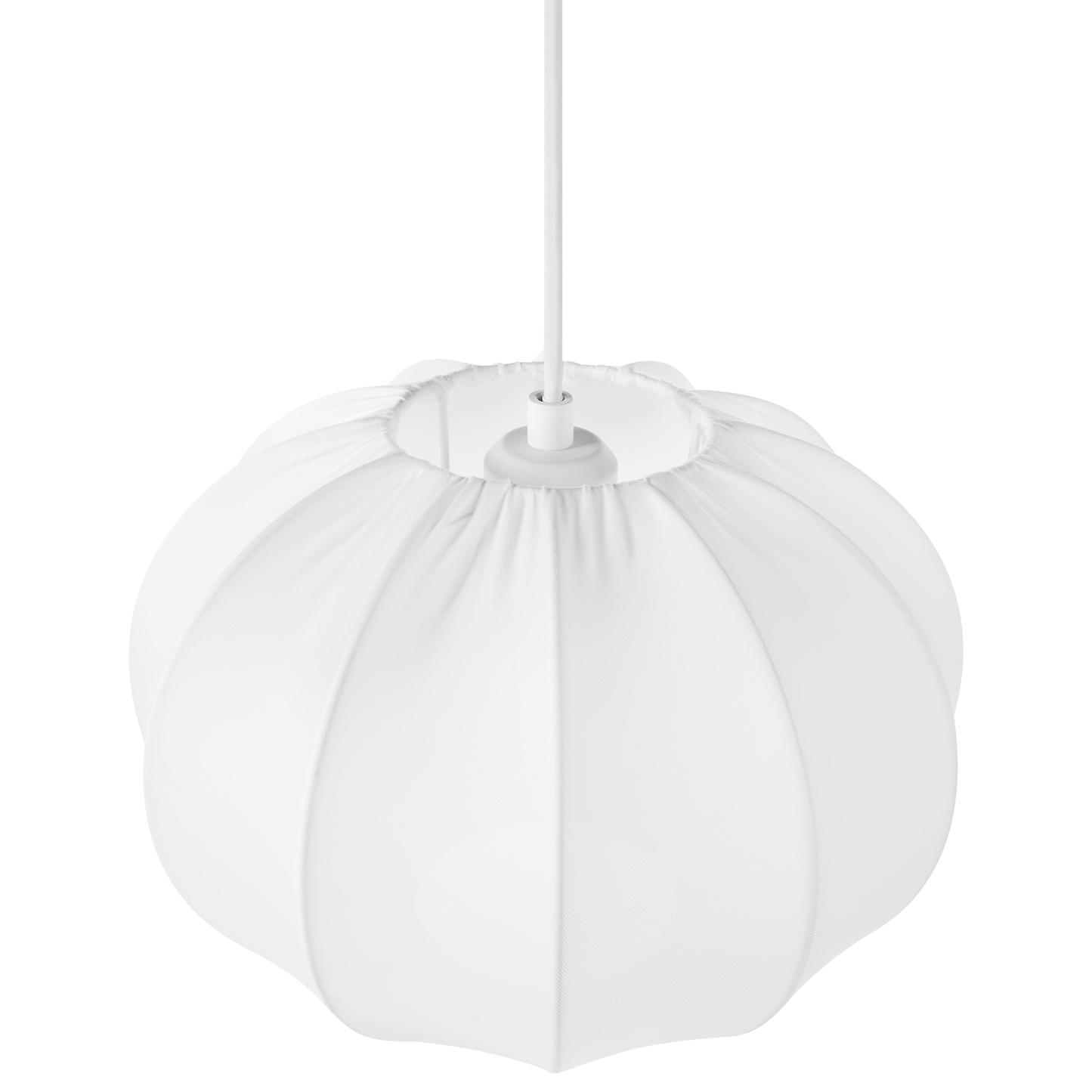 Elegant Hanging Pendant Lamp White Nylon Shade Modern Design Living Room Light