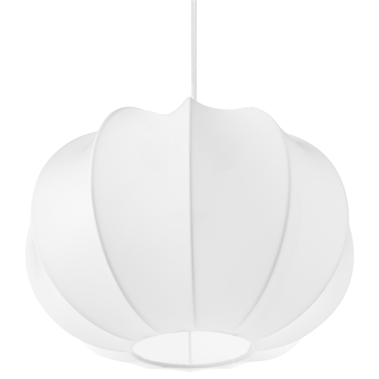 Elegant Hanging Pendant Lamp White Nylon Shade Modern Design Living Room Light