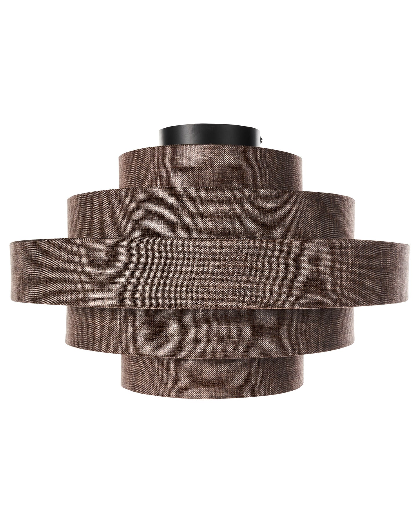 Brown Linen Shade Ceiling Lamp Modern Design