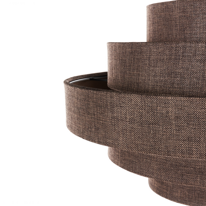 Brown Linen Shade Ceiling Lamp Modern Design