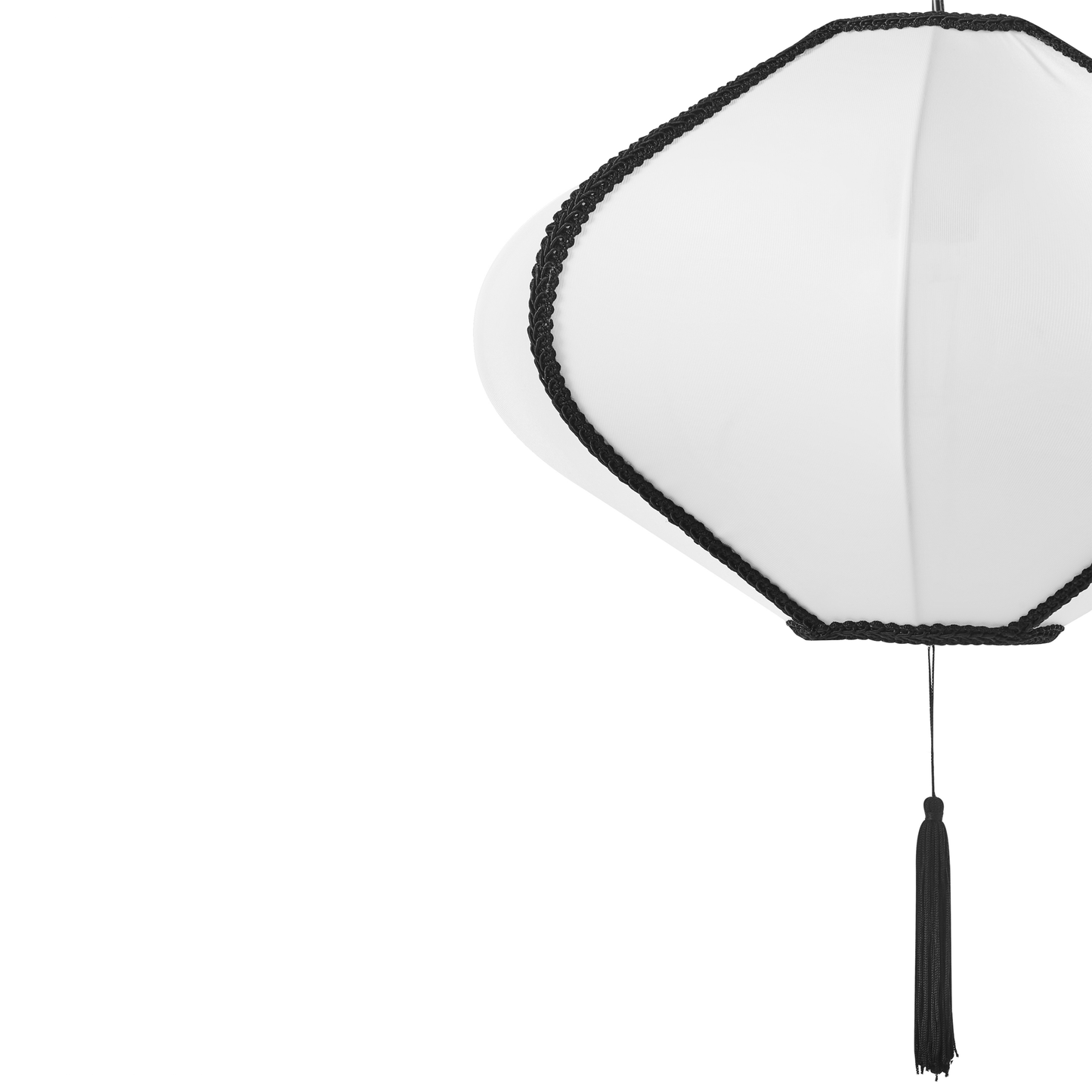 Home Hanging Pendant Lamp White Nylon Shade Tassel Modern Living Room Light