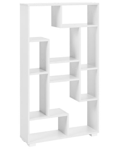 White Open Back Bookcase Shelves Modern Storage
