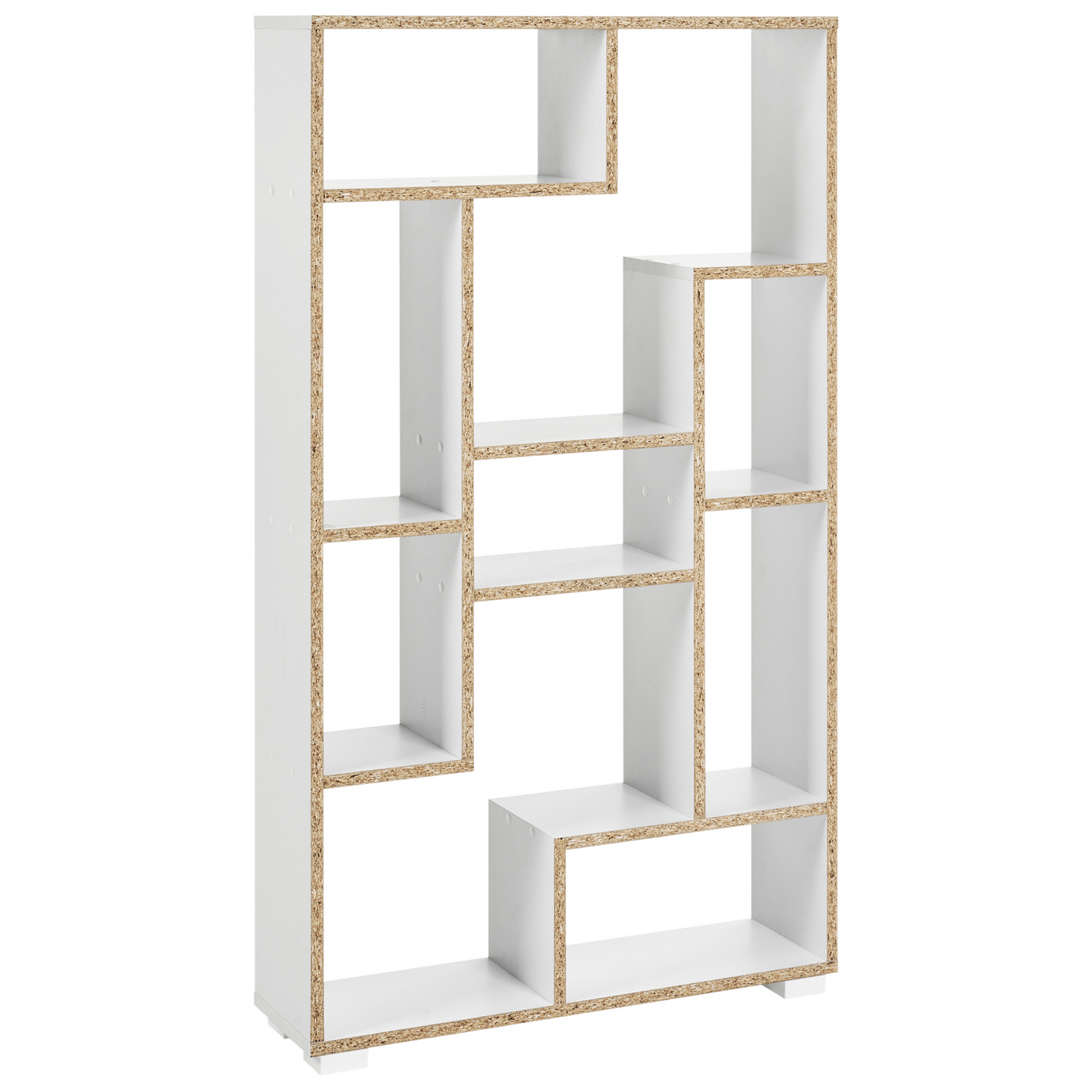 White Open Back Bookcase Shelves Modern Storage