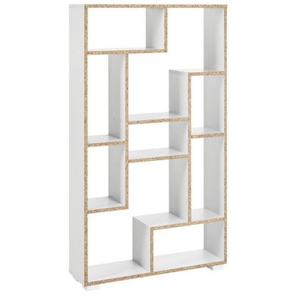 White Open Back Bookcase Shelves Modern Storage