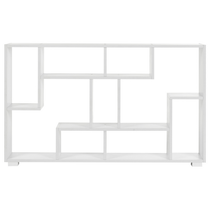 White Open Back Bookcase Shelves Modern Storage