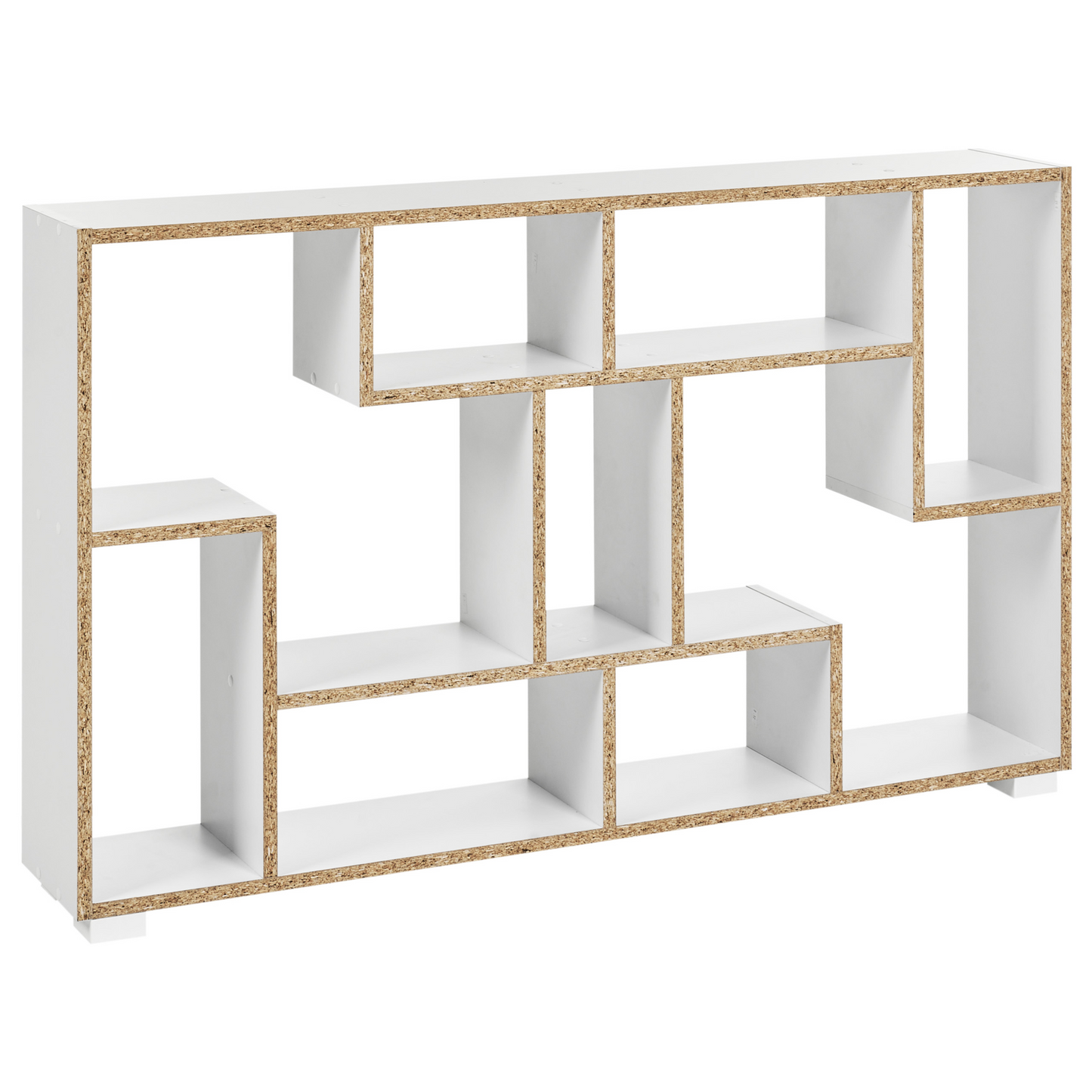 White Open Back Bookcase Shelves Modern Storage