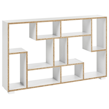 White Open Back Bookcase Shelves Modern Storage