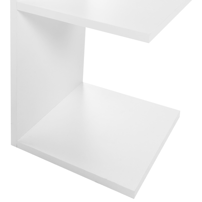 White 6 Tier Wall Mounted Bookshelf Modern Particle Board
