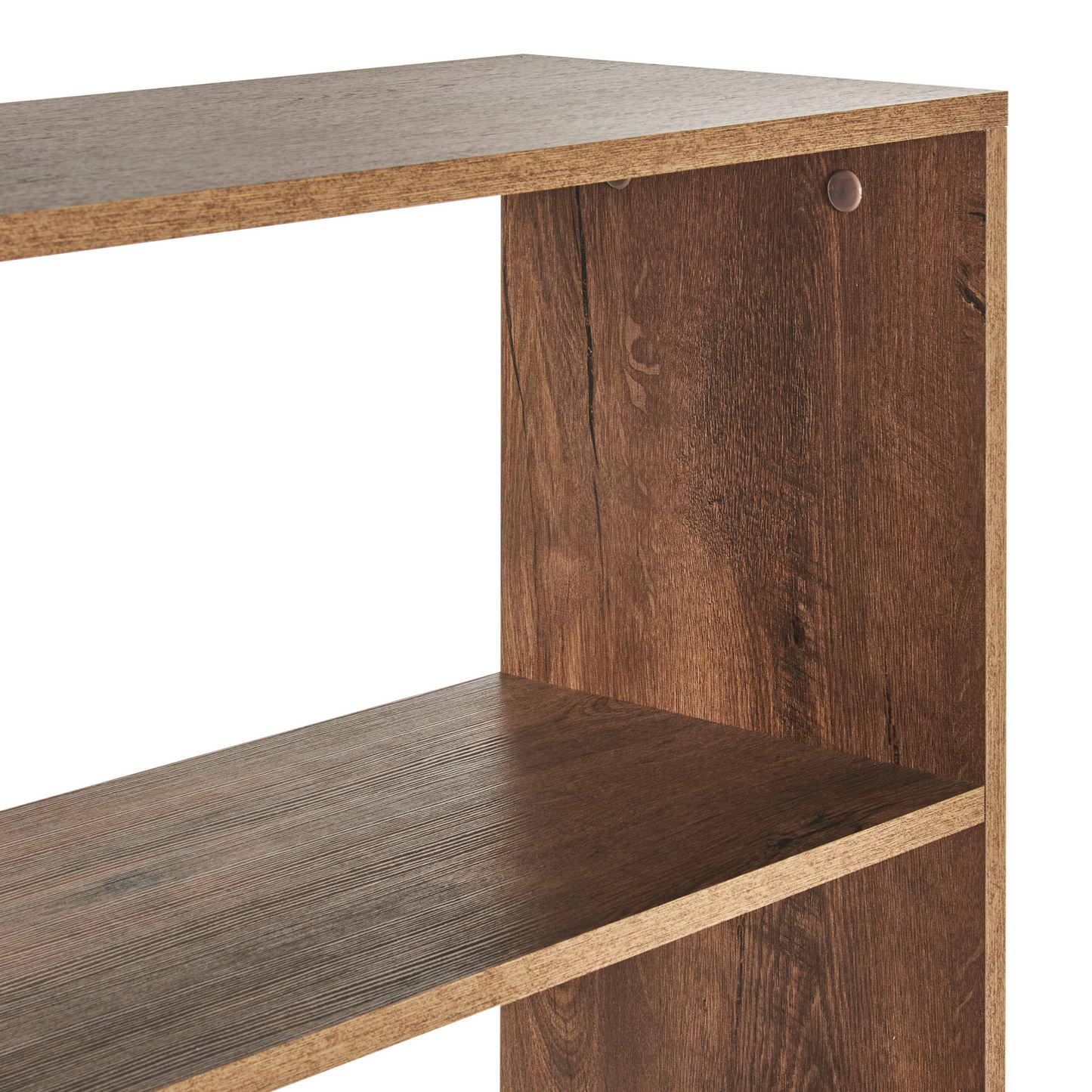 Home Four Tier Bookcase Dark Brown Open Back Shelving For Stylish Organization