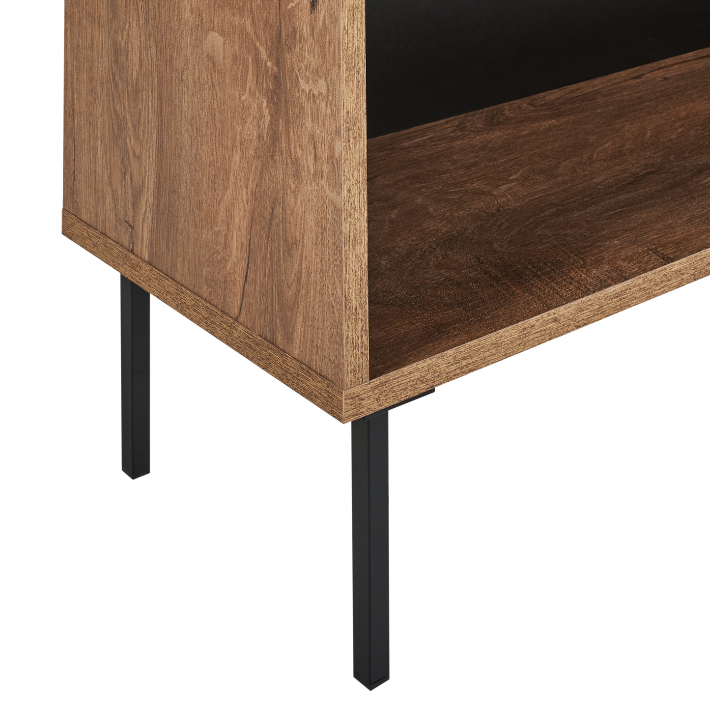 Home Four Tier Bookcase Dark Brown Open Back Shelving For Stylish Organization