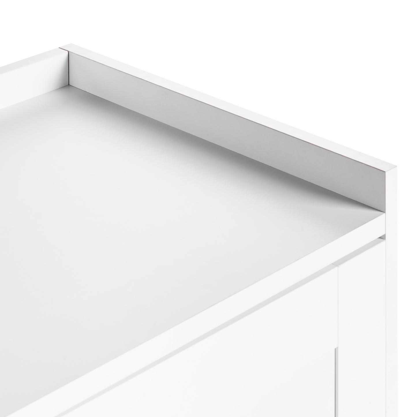 Sideboard White 2 Door 4 Drawer Cabinet Storage Unit Scandinavian Style