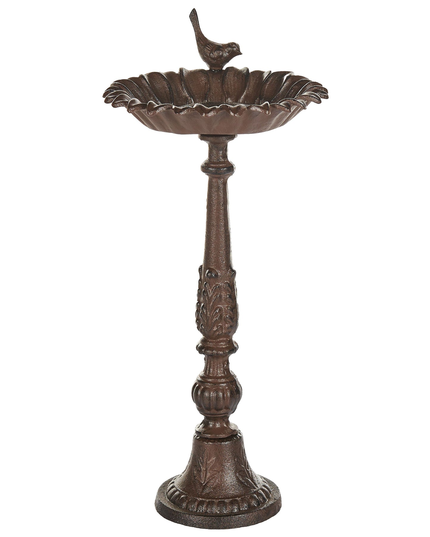 Bird Bath Brown Iron Garden Water Feeder, Outdoor Decor