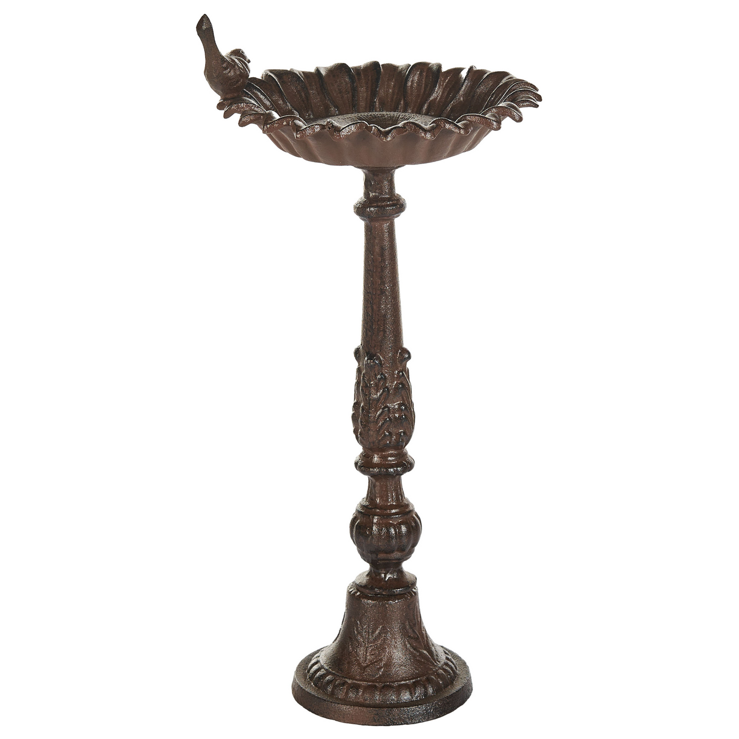 Bird Bath Brown Iron Garden Water Feeder, Outdoor Decor
