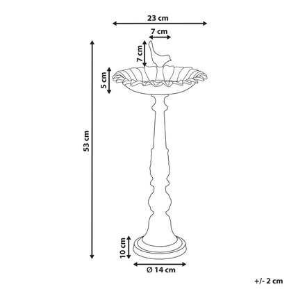 Bird Bath Brown Iron Garden Water Feeder, Outdoor Decor