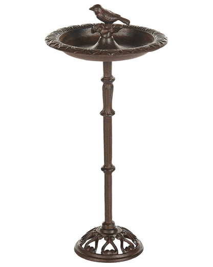 Bird Bath Iron Brown Garden Feeder Handmade Vintage Style