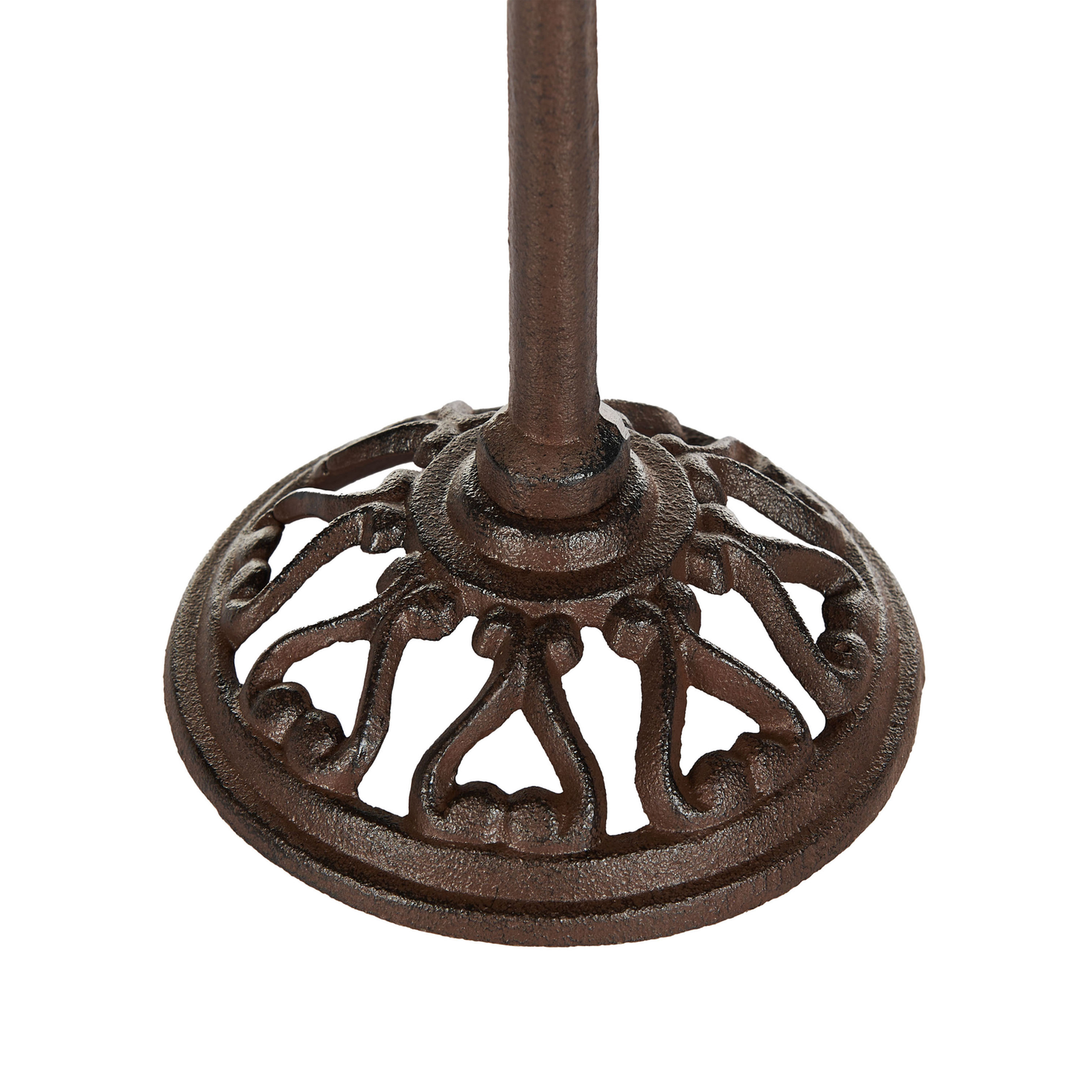 Bird Bath Iron Brown Garden Feeder Handmade Vintage Style