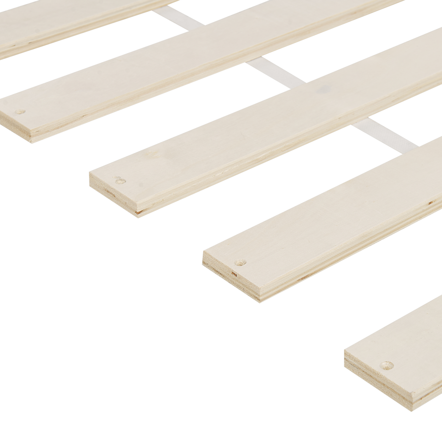 PineLane Bed Frame White Pine Wood Single 3Ft Headboard Minimalist