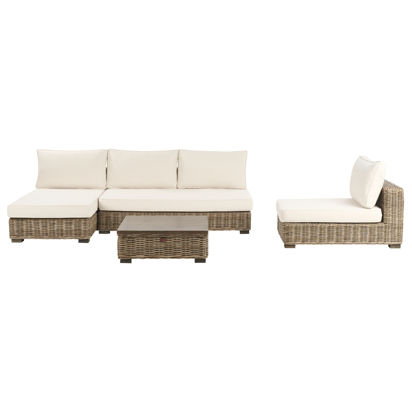 Veranda Grey Wicker Garden Conversation Set With Coffee Table