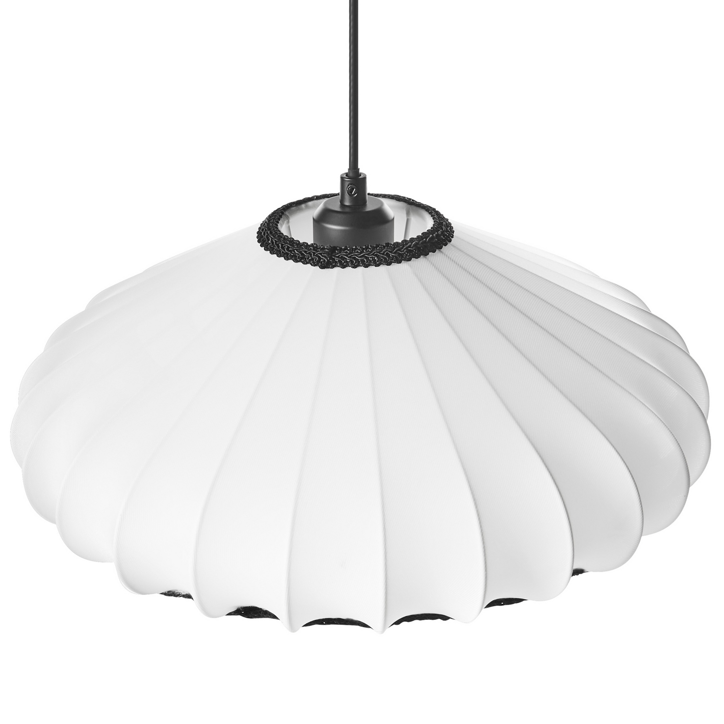 Hanging Pendant Lamp White Nylon Shade Modern Design