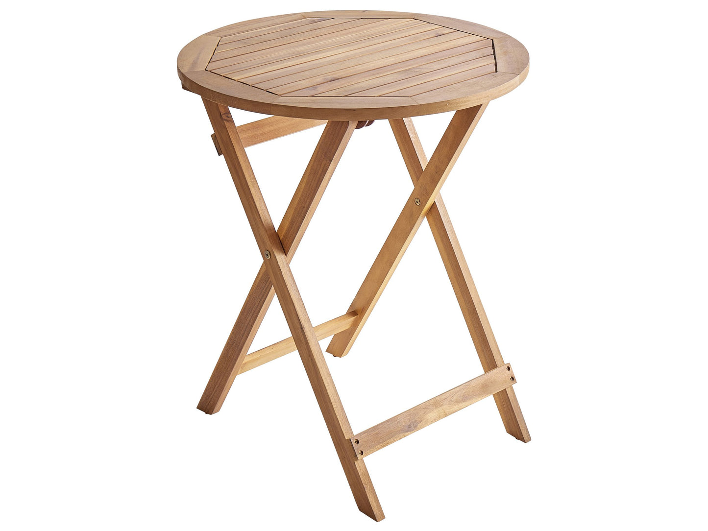 Acacia Wood Foldable Bistro Table 60cm Round Brown