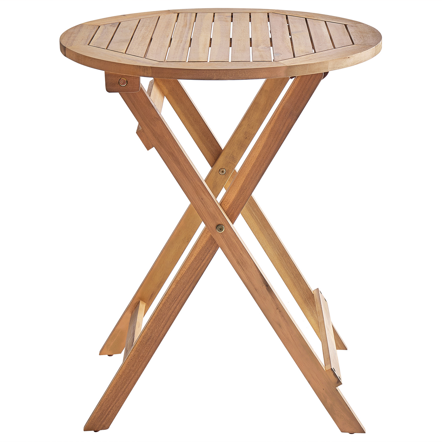 Acacia Wood Foldable Bistro Table 60cm Round Brown