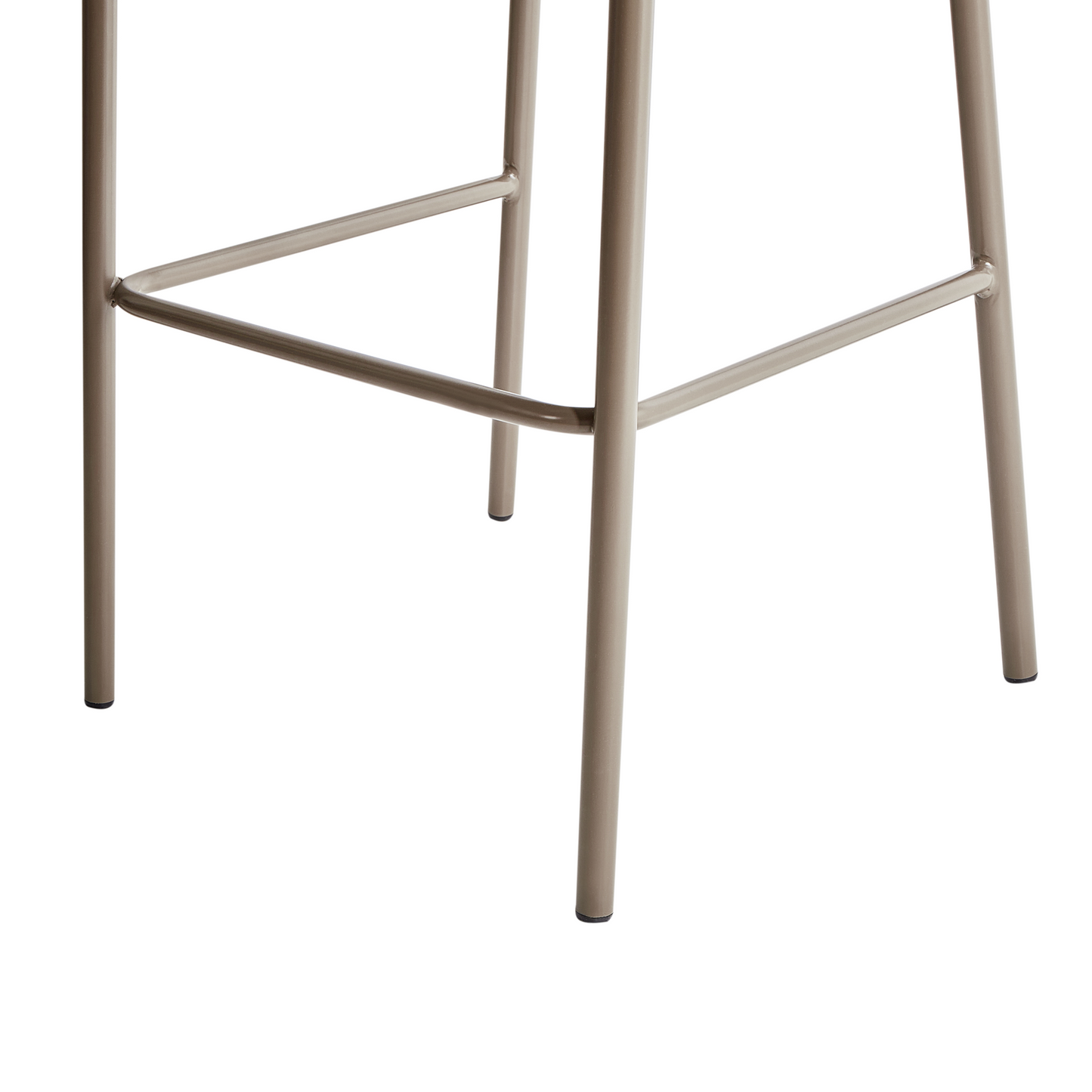 Set of 2 Bar Chairs Brown Boucle Armless With Black Legs