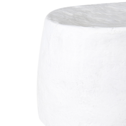 Handcrafted White Paper Mache Table Lamp Bedside