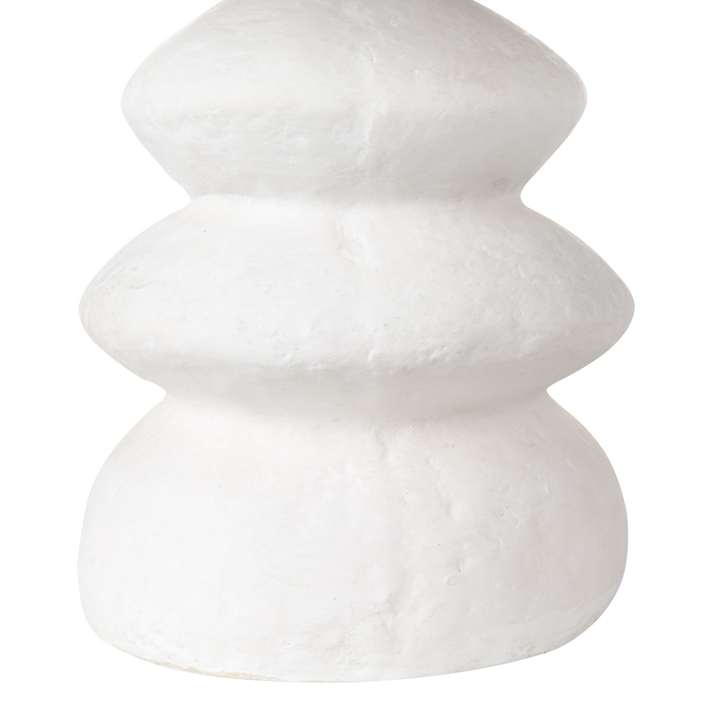 Handcrafted White Paper Mache Table Lamp Bedside