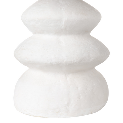 Handcrafted White Paper Mache Table Lamp Bedside