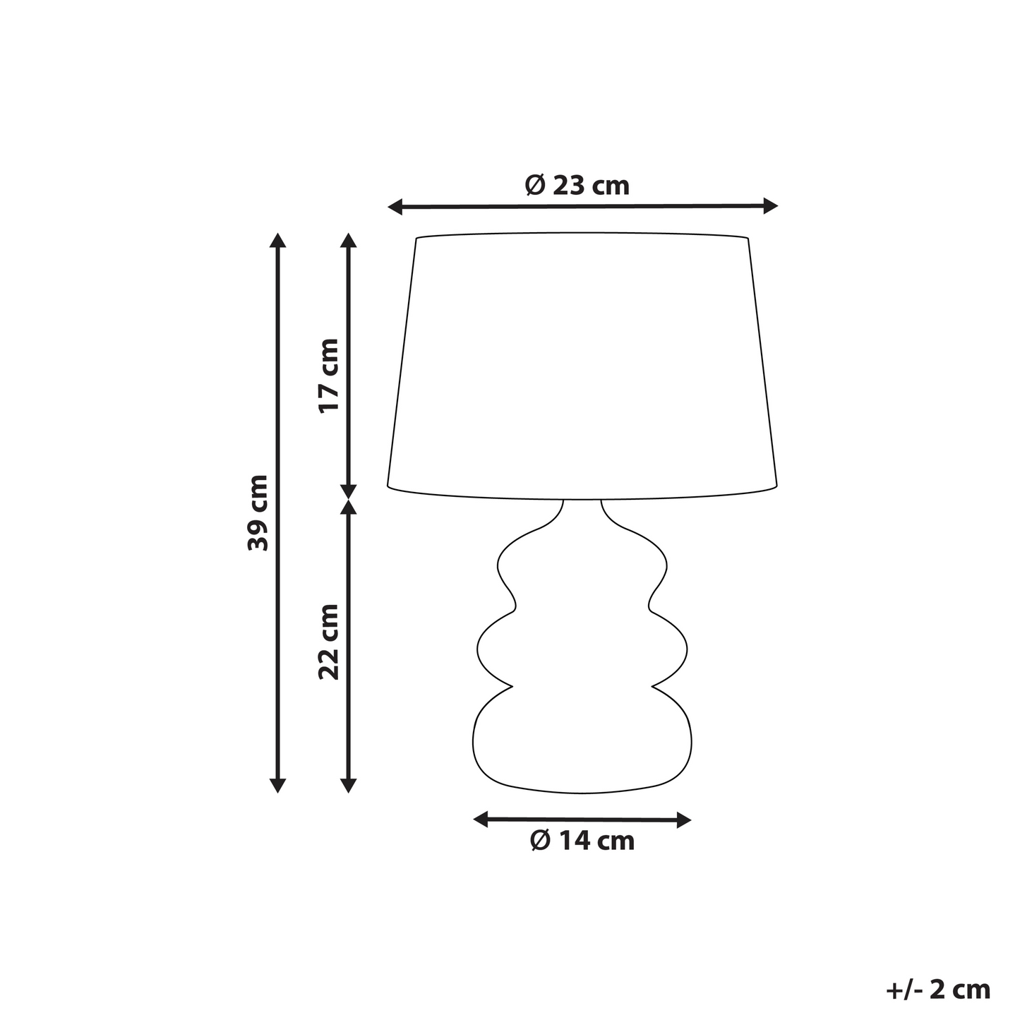 Handcrafted White Paper Mache Table Lamp Bedside